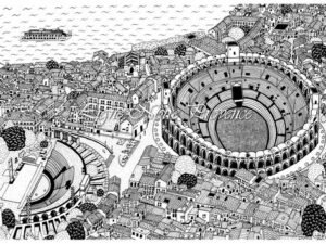 Carte Arles Vue aérienne
